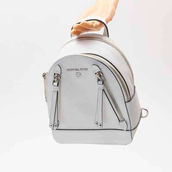 Michael Michael Kors Brooklyn Mini Leather Backpack White (Pre-owned) - Picture 1 of 4